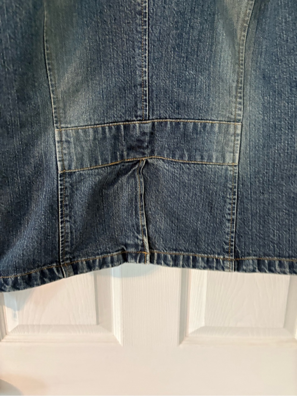 Old Navy Denim Utility Jacket Cargo Pocket Zip Front Blue Large - Picture 6 of 12